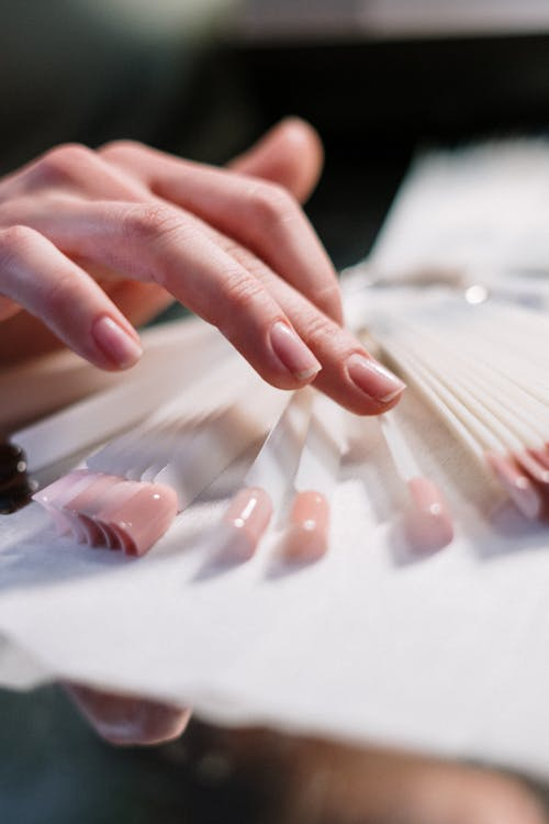 Close-up of pink gel manicure. beauty hacks