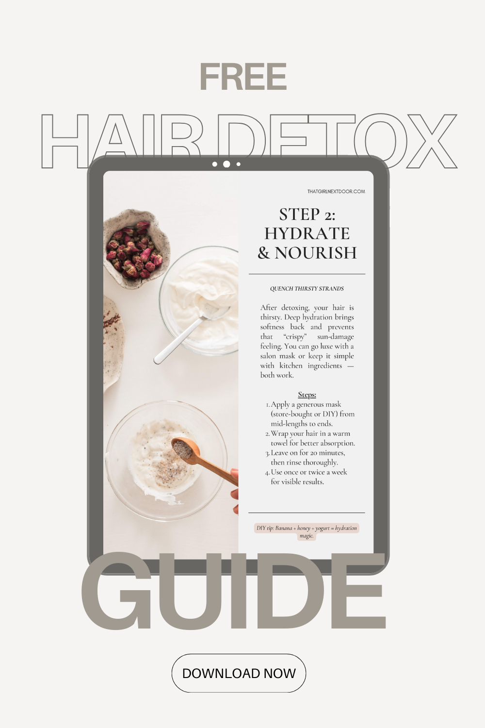 Imagine running your fingers through hair that feels lighter, cleaner, and full of shine — that’s exactly what this detox routine delivers. Get the full step-by-step in my free Hair Detox Guide